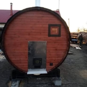 Монтаж бани-бочки №411 от 21.04.2021 в Боровичах